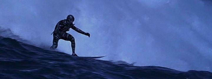 The surfing scene in "Die Another Day"
