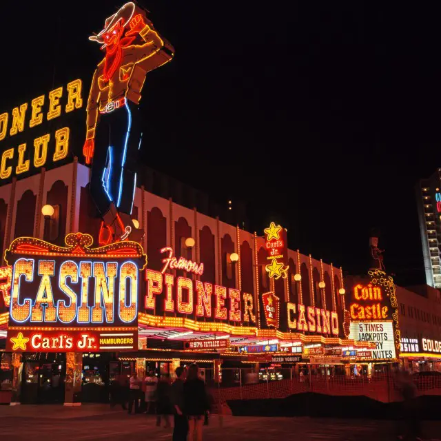 Pioneer Club casino in the downtown 